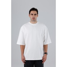 Saw Urbanity Saw Club Super Oversized Basic Tişört Erkek Ekru