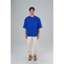 Saw Urbanity Saw Club Super Oversized Basic Tişört Erkek Royal Blue