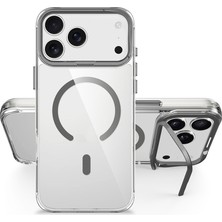 Lopard iPhone 17 Pro ile Uyumlu Kılıf M-Safe Şarj Airbagli Kamera Standlı Azor Kapak Turuncu Lacivert Gold Telefon Kılıfı