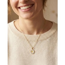 İryum 14 Ayar Altın Kolye Papatya