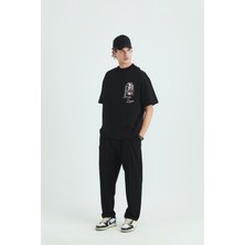 Saw Urbanity Mona Lisa Shooting Oversize Sweatshirt Erkek Siyah