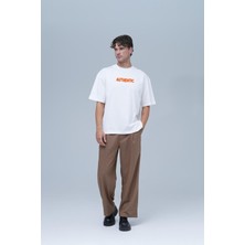 Saw Urbanity Authentic Oversize Tişört Erkek Ekru