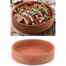 Toprak Güveç, Fırın Kabı, Yuvarlak Fırın Tepsisi Büyük Boy 30 cm