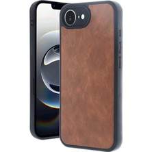 Hsc Bilişim Iphone 16E Kılıf Aras Deri Kapak - Taba