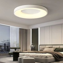Renkli 3 Işık Çember LED Tavan Lambası, Kumandalı, Modern Aydınlatma