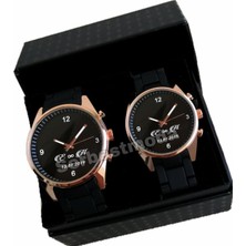 Sevgiliye Hediye Kombin Saat Yıl Dönümü Hediyesi Erkek Bayan Kol Saati Çift Kombin Saat Sevgili Saati Sevgililer Günü Hediyeleri Kişiye Özel Baskılı Saat Sevgili Saatleri Saat Kombini Hediye Seti
