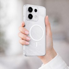 Kip GSM Redmi Note 13 Pro 4g Şeffaf Kılıf Magsafe Manyetik Şarj Destekli Sararmaz Darbe Emici Sert Kapak