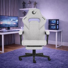 Rampage Lumos Terletmez Kumaş Ayak Destekli Gri Oyuncu Koltuğu - KL-R12