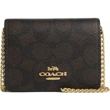 Coach Mini Wallet On A Chain Zincir Askılı Mini Çanta