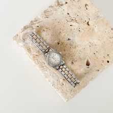 Vesce Atelier Deep Gold Gümüş Saat Beyaz