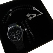 Sevgiliye Hediye Seti Erkek Kombin Saat Seti Tespih Bileklik Sevgiliye Hediye Doğum Günü Hediyeleri Erkek Kol Saati