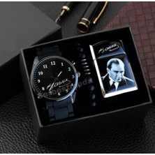 Erkek Kol Saati Kişiye Özel Atatürk Imza Baskılı Saat Kombini Sevgiliye Hediye Doğum Günü Hediyesi Erkeğe Hediye