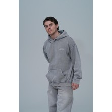 Saw Urbanity Washed Peace Oversize Sweatshirt Erkek Füme