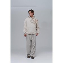Saw Urbanity Realistic Oversize Sweatshirt Erkek Stone
