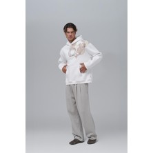 Saw Urbanity Realistic Oversize Sweatshirt Erkek Ekru