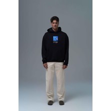 Saw Urbanity Shining Stars Oversize Sweatshirt Erkek Siyah