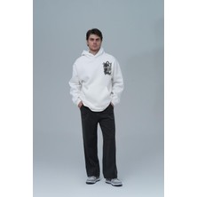 Saw Urbanity Eternal Frame Oversize Sweatshirt Erkek Ekru