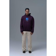 Saw Urbanity Shining Stars Oversize Sweatshirt Erkek Mor
