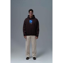 Saw Urbanity Shining Stars Oversize Sweatshirt Erkek Kahverengi