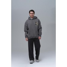Saw Urbanity Eternal Frame Oversize Sweatshirt Erkek Füme