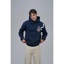 Saw Urbanity Nothing To Lose Oversize Sweatshirt Erkek Indigo