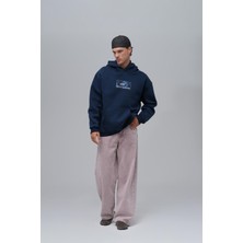 Saw Urbanity Be Good To Yourself Oversize Sweatshirt Erkek Indigo