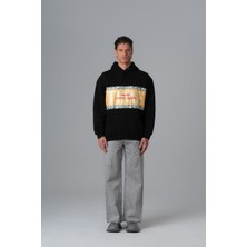Saw Urbanity Time Never Oversize Sweatshirt Erkek Siyah