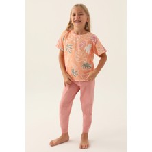 Rolypoly Kız Çocuk Turuncu Pijama Takımı RP3386-C-V2