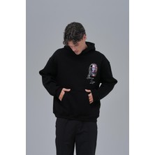 Saw Urbanity Mona Lisa Shooting Star Oversize Sweatshirt Erkek Siyah