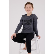 Rolypoly Erkek Çocuk Gri Pijama Takımı