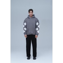 Saw Urbanity Heritage Geometry Oversize Sweatshirt Erkek Füme