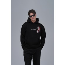 Saw Urbanity Wings Oversize Sweatshirt Erkek Siyah