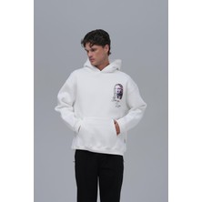 Saw Urbanity Mona Lisa Shooting Star Oversize Sweatshirt Erkek Ekru