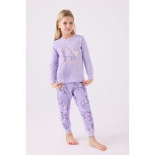 Rolypoly Kız Çocuk Mor Pijama Takımı