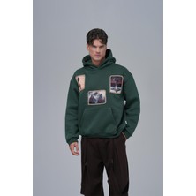 Saw Urbanity Layers Of Awakening Oversize Sweatshirt Erkek Yeşil