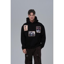 Saw Urbanity Layers Of Awakening Oversize Sweatshirt Erkek Siyah
