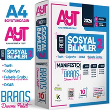 Karakutu Yayınları İnformal Yayınları 2026 Yks Ayt Sosyal Bilimlerin (2) Manifestosu Branş Deneme Paketi 10LU Dijital Çözümlü