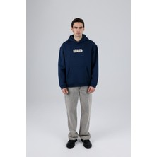 Saw Urbanity Blooming Canvas Oversize Sweatshirt Erkek Indigo