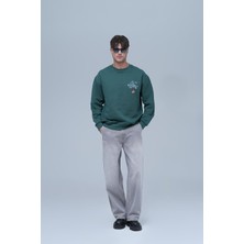 Saw Urbanity Evolving Oversize Sweatshirt Erkek Neft Yeşili