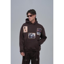 Saw Urbanity Layers Of Awakening Oversize Sweatshirt Erkek Kahverengi
