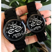 Kişiye Özel Isim Baskılı Sevgili Saatleri Sevgiliye Hediye Erkek Bayan Çift Kol Saatleri Sevgililer Günü Hediyesi