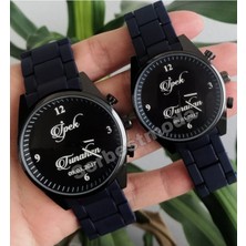 Kişiye Özel Isim Yazılı Baskılı Erkek Bayan Saat Kombini Sevgili Saatleri Doğum Günü Hediyesi Çift Saatleri Sevgililer Günü Hediyesi