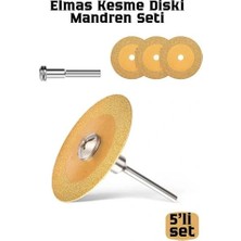 Bfs Profesyonel Elmas Kesme Diski ve Mandren Seti 4'lü Testere Bıçağı Hobi Dremel Uyumlu