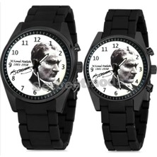 Sevgiliye Hediye Erkek Kol Saati Bayan Kol Saati Atatürk Resim Baskılı Çift Sevgili Saatleri Sevgililer Günü Hediyesi