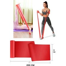 Gus Company 2 Metre Kırmızı Yoga Pilates Egzersiz Bandı Terabant (Açık Uçlu - Orta Direnç)