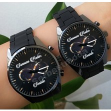 Çift Saat Kombini Sevgiliye Hediye Sevgili Saatleri Çift Saatleri Sevgililer Günü Hediyesi Baskılı Saat Sonsuzluk Temalı Sevgili Kombini Erkek Bayan Kol Saatleri