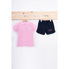 U.S. Polo Assn. Classic Pembe Kız Bebek Yakalı Takım