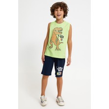 Rolypoly Erkek Çocuk Yeşil Bermuda Takım