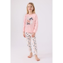 Arnetta Kız Çocuk Pembe Pijama Takımı