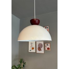 Beyaz Avize, Vişne Çürüğü Şapka, Sarkıt, Salon, Kuaför, Cafe, Dekoratif Aydınlatma